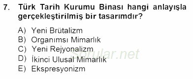 Mimarlik Tarihi 2014 - 2015 Dönem Sonu Sınavı 7.Soru