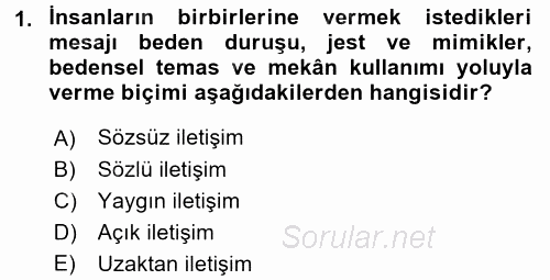 Çocuk ve Ergen Bakımı 2015 - 2016 Dönem Sonu Sınavı 1.Soru