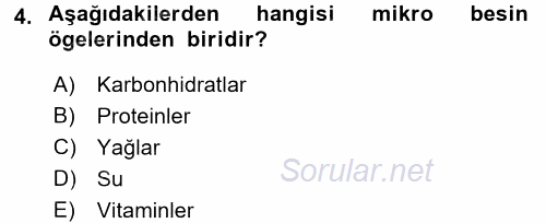 Çocuk ve Ergen Bakımı 2015 - 2016 Dönem Sonu Sınavı 4.Soru