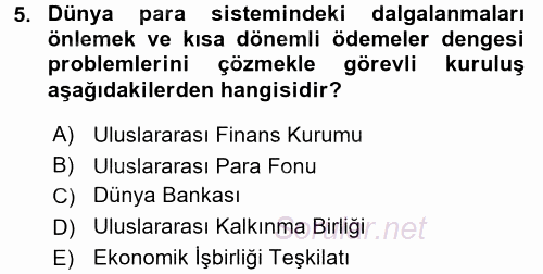 İktisat Tarihi 2017 - 2018 3 Ders Sınavı 5.Soru