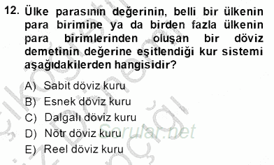 Maliye Politikası 1 2014 - 2015 Ara Sınavı 12.Soru