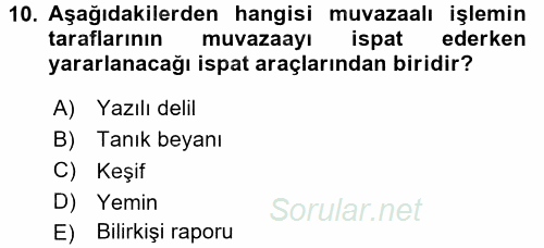 Borçlar Hukuku 2015 - 2016 Ara Sınavı 10.Soru