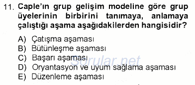 İletişim Bilgisi 2012 - 2013 Dönem Sonu Sınavı 11.Soru