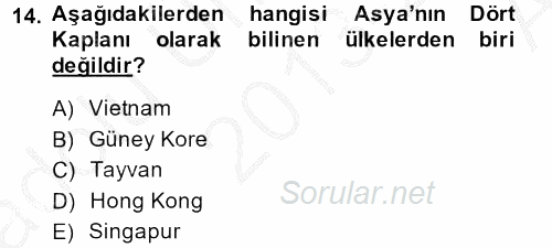 Medya Siyaset Kültür 2013 - 2014 Ara Sınavı 14.Soru