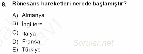 Medya Siyaset Kültür 2013 - 2014 Ara Sınavı 8.Soru