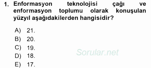 Sağlık Kurumlarında Bilgi Sistemleri 2016 - 2017 Dönem Sonu Sınavı 1.Soru