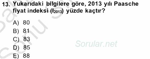 İstatistik 2 2013 - 2014 Dönem Sonu Sınavı 13.Soru