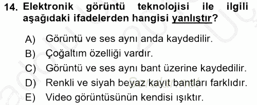 Hareketli Görüntünün Tarihi 2016 - 2017 3 Ders Sınavı 14.Soru