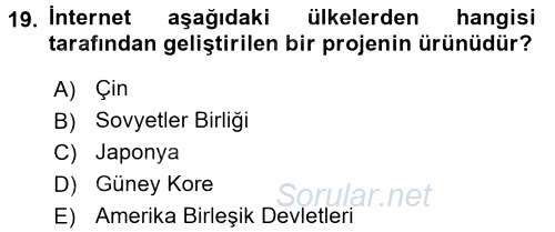 Hareketli Görüntünün Tarihi 2016 - 2017 3 Ders Sınavı 19.Soru
