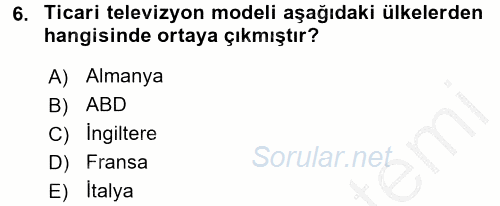 Hareketli Görüntünün Tarihi 2016 - 2017 3 Ders Sınavı 6.Soru