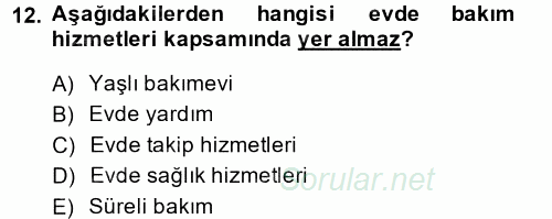Sosyal Politika 2 2013 - 2014 Ara Sınavı 12.Soru