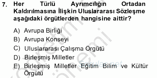 Sosyal Politika 2 2013 - 2014 Ara Sınavı 7.Soru