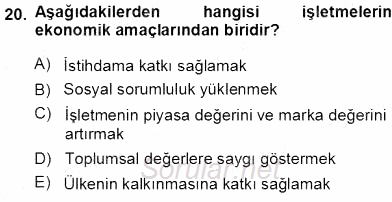 Girişim Finansmanı 2013 - 2014 Tek Ders Sınavı 20.Soru