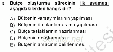Girişim Finansmanı 2013 - 2014 Tek Ders Sınavı 3.Soru