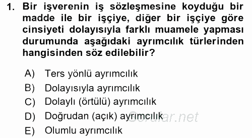 Sosyal Politika 2 2016 - 2017 Ara Sınavı 1.Soru