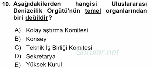 Ulaştırma Sistemleri 2016 - 2017 3 Ders Sınavı 10.Soru