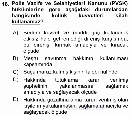 Temel İnsan Hakları Bilgisi 2 2017 - 2018 3 Ders Sınavı 18.Soru