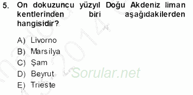 Akdeniz Uygarlıkları Sanatı 2013 - 2014 Ara Sınavı 5.Soru