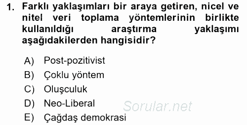 İletişim Kuramları 2016 - 2017 Ara Sınavı 1.Soru