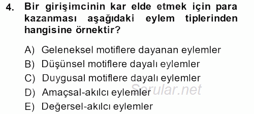 Klasik Sosyoloji Tarihi 2014 - 2015 Dönem Sonu Sınavı 4.Soru