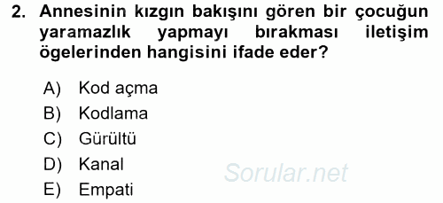 Görüşme Teknikleri 2015 - 2016 Dönem Sonu Sınavı 2.Soru