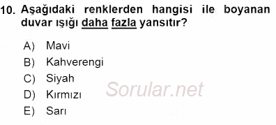 Enerji Tasarrufu 2015 - 2016 Dönem Sonu Sınavı 10.Soru