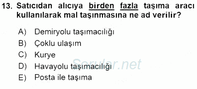 Enerji Tasarrufu 2015 - 2016 Dönem Sonu Sınavı 13.Soru