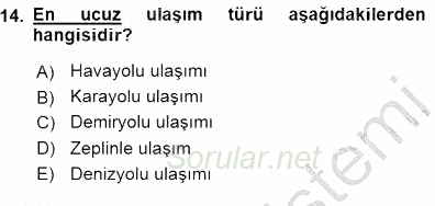 Enerji Tasarrufu 2015 - 2016 Dönem Sonu Sınavı 14.Soru