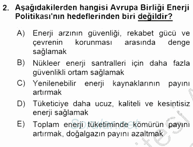 Enerji Tasarrufu 2015 - 2016 Dönem Sonu Sınavı 2.Soru