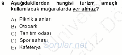 Genel Turizm Bilgisi 2013 - 2014 Ara Sınavı 9.Soru