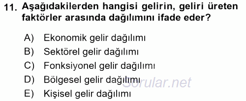 Vergi Teorisi 2016 - 2017 Ara Sınavı 11.Soru