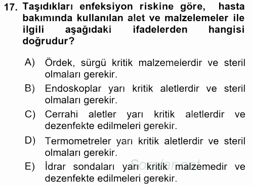 Bakım Elemanı Yetiştirme Ve Geliştirme 3 2017 - 2018 3 Ders Sınavı 17.Soru