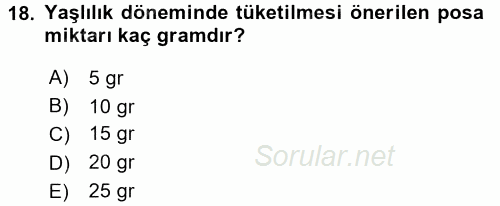 Bakım Elemanı Yetiştirme Ve Geliştirme 3 2017 - 2018 3 Ders Sınavı 18.Soru