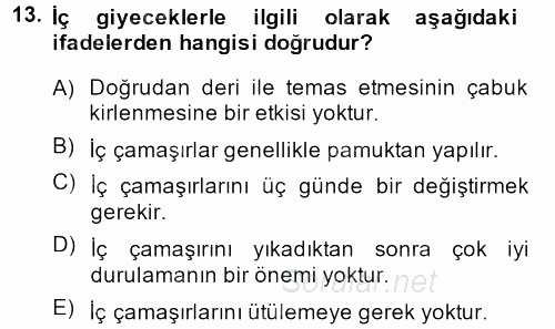 Temel Sağlık Hizmetleri 2014 - 2015 Ara Sınavı 13.Soru