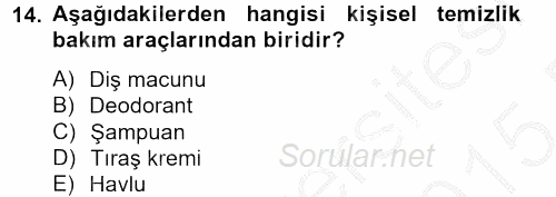 Temel Sağlık Hizmetleri 2014 - 2015 Ara Sınavı 14.Soru