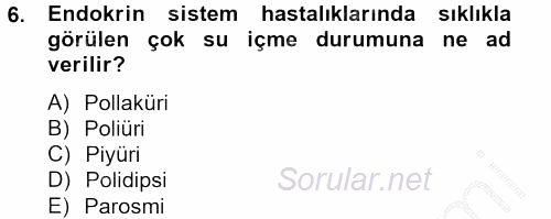 Temel Sağlık Hizmetleri 2014 - 2015 Ara Sınavı 6.Soru