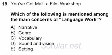İleri Okuma Ve Yazma Becerileri 1 2012 - 2013 Dönem Sonu Sınavı 19.Soru