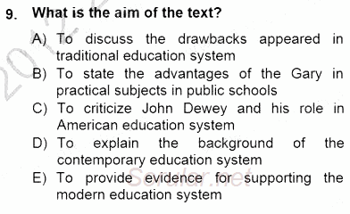 İleri Okuma Ve Yazma Becerileri 1 2012 - 2013 Dönem Sonu Sınavı 9.Soru