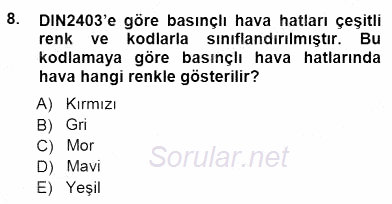 Sanayide Enerji Ekonomisi 2012 - 2013 Dönem Sonu Sınavı 8.Soru