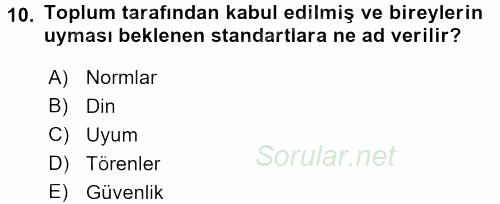 Tüketici Davranışları 2017 - 2018 3 Ders Sınavı 10.Soru