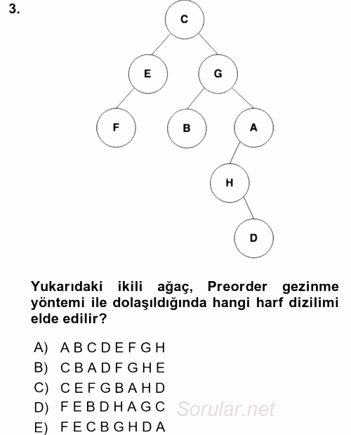 Programlama Ve Algoritmalar 2017 - 2018 Dönem Sonu Sınavı 3.Soru