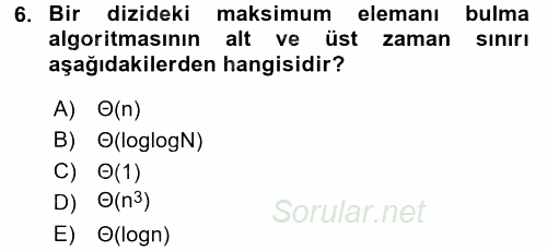Programlama Ve Algoritmalar 2017 - 2018 Dönem Sonu Sınavı 6.Soru
