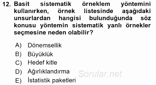 Uluslararası İlişkilerde Araştırma Yöntemleri 2015 - 2016 Ara Sınavı 12.Soru