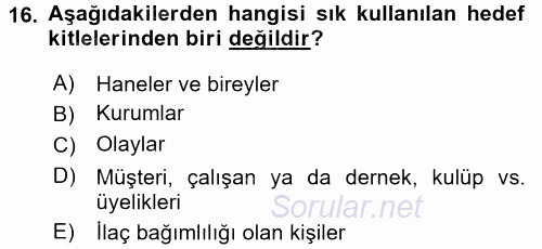 Uluslararası İlişkilerde Araştırma Yöntemleri 2015 - 2016 Ara Sınavı 16.Soru
