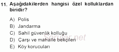 Özel Güvenlik Hukuku 1 2014 - 2015 Ara Sınavı 11.Soru