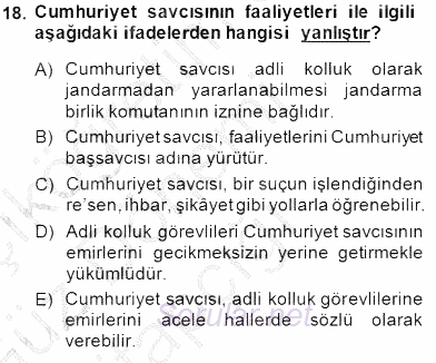 Özel Güvenlik Hukuku 1 2014 - 2015 Ara Sınavı 18.Soru