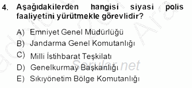Özel Güvenlik Hukuku 1 2014 - 2015 Ara Sınavı 4.Soru