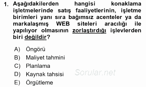 Satış Teknikleri 2017 - 2018 3 Ders Sınavı 1.Soru