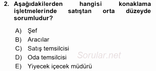 Satış Teknikleri 2017 - 2018 3 Ders Sınavı 2.Soru