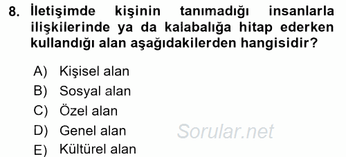 Satış Teknikleri 2017 - 2018 3 Ders Sınavı 8.Soru